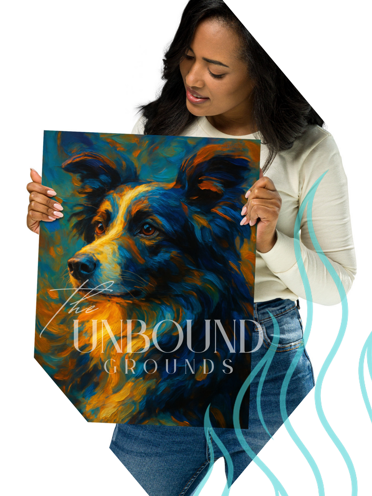 Collie Abstract– Matte Poster Print