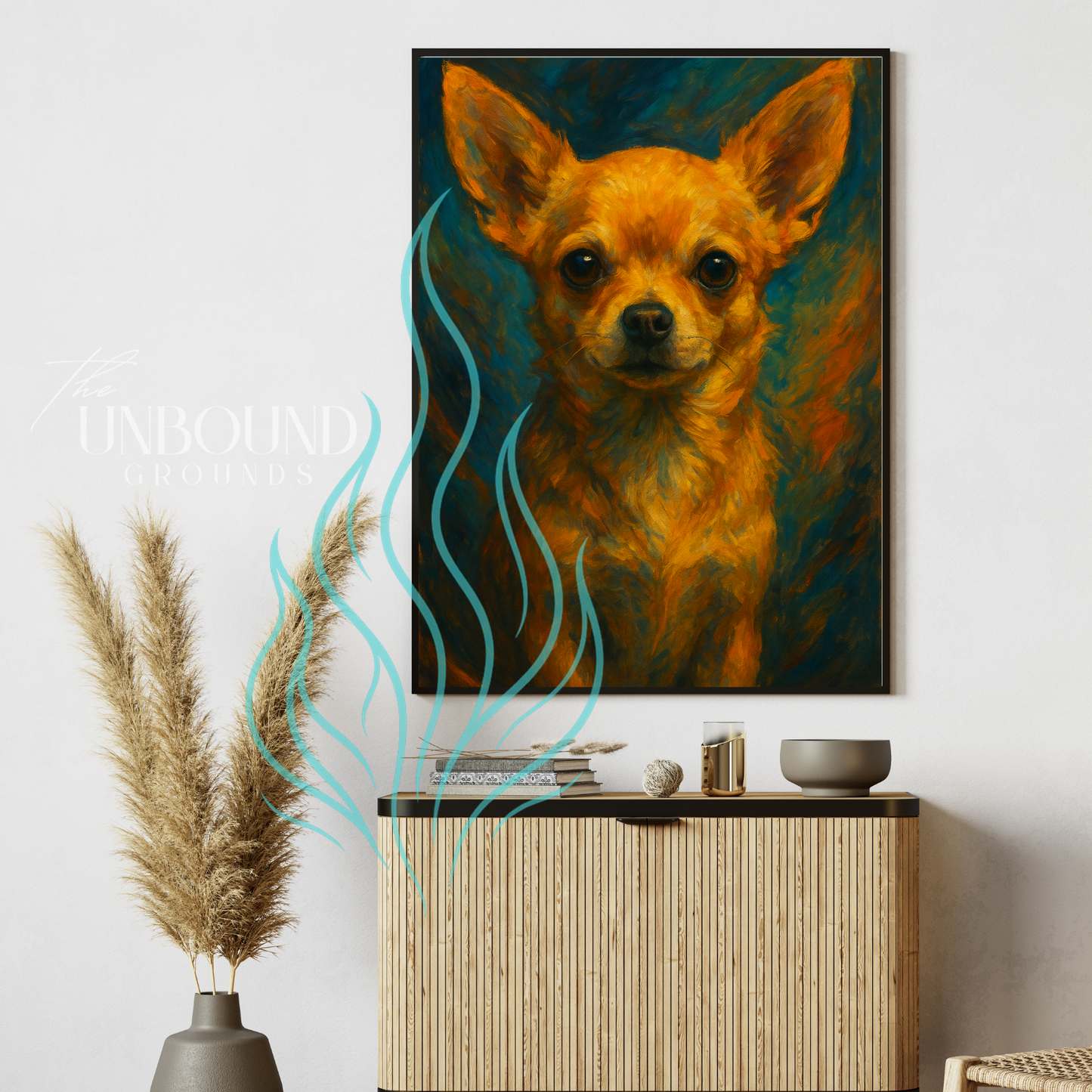 Chihuahua Flame Frame – Framed Wall Art