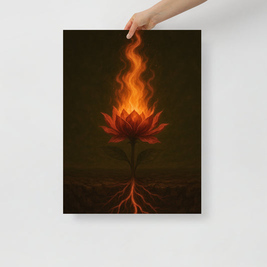 Rooted in Flame- Poster Print