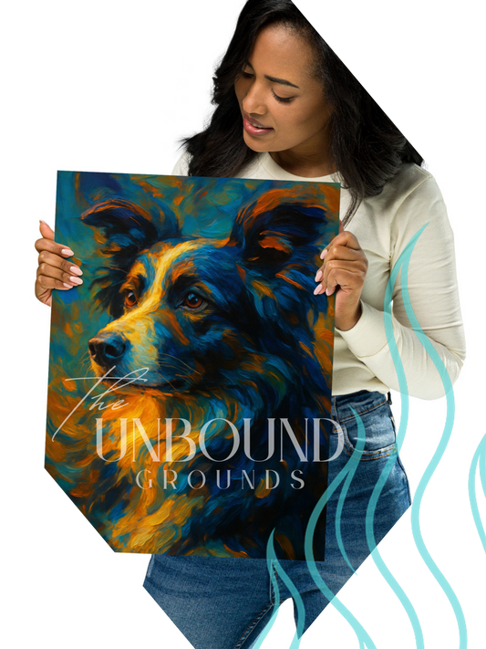 Collie Abstract– Matte Poster Print