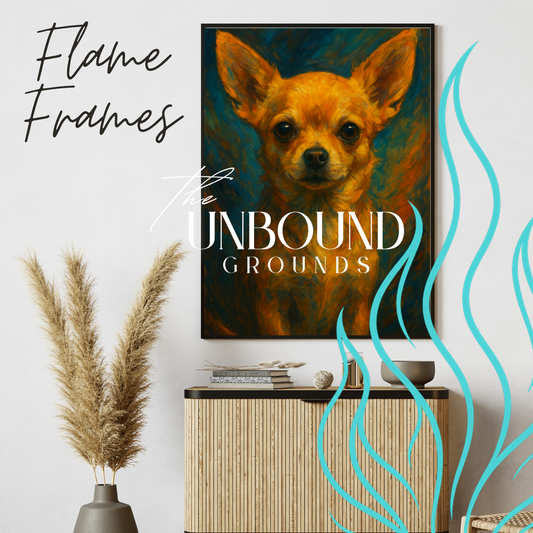 Chihuahua Flame Frame – Framed Wall Art
