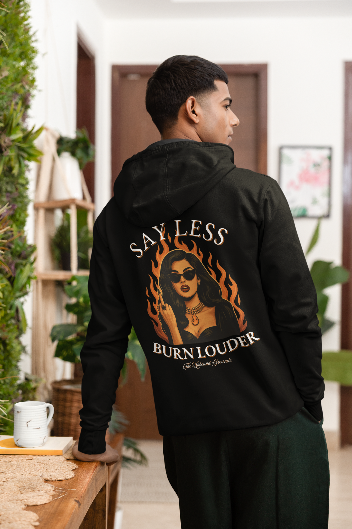 Say Less, Burn Louder – Unbound Flame Edition Hoodie